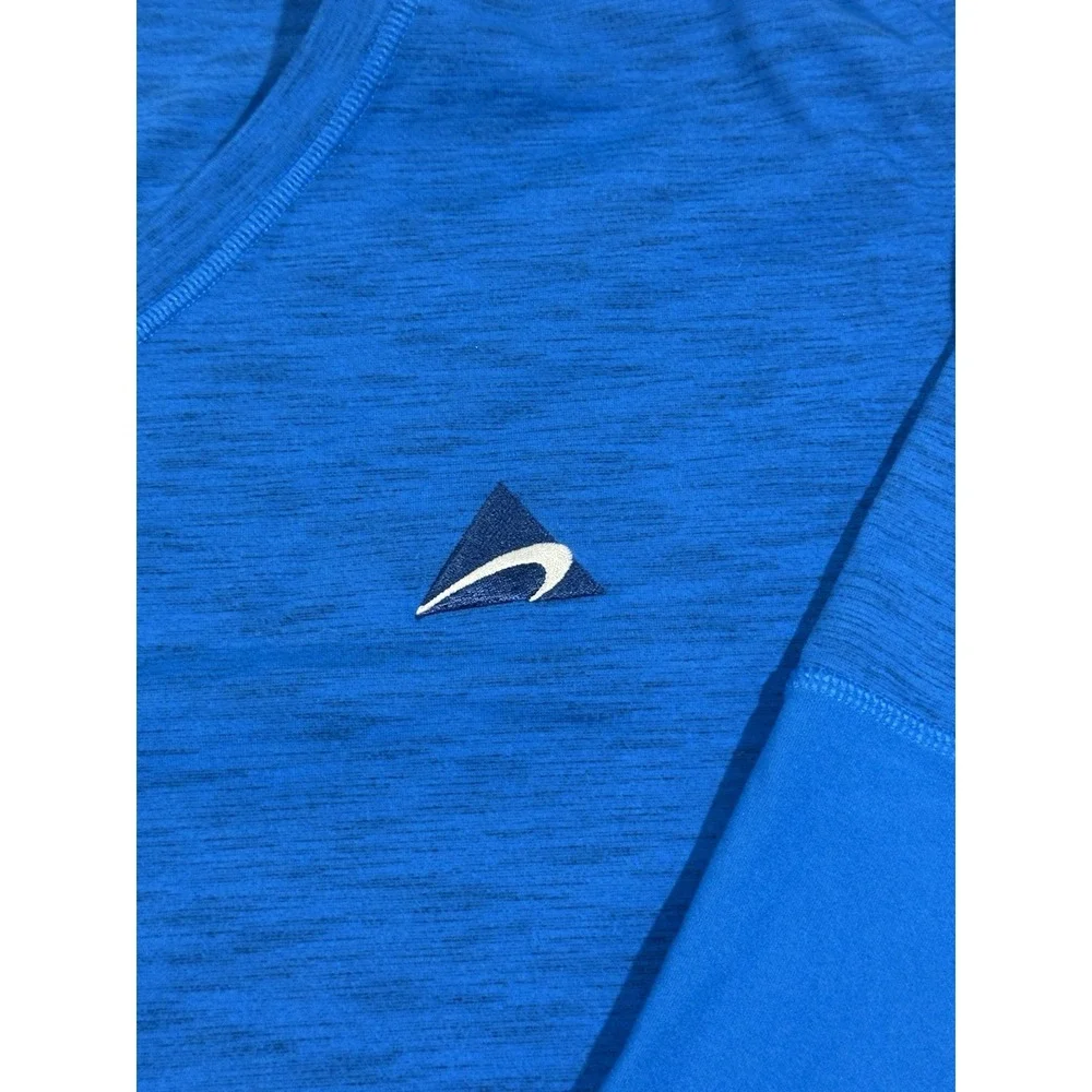 Nike Golf Shirt Men Large Blue Tour Performance Long Sleeve Tee‎ Logo Large